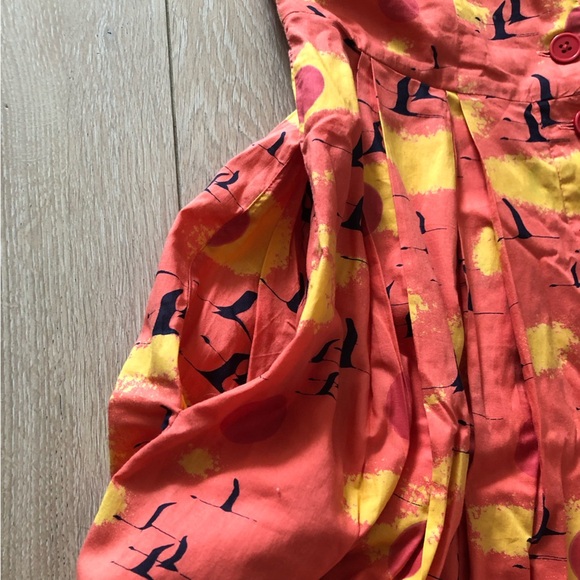 Emily and Fin Sweetheart Neckline Flare Dress in Orange Size S - Picture 7 of 12